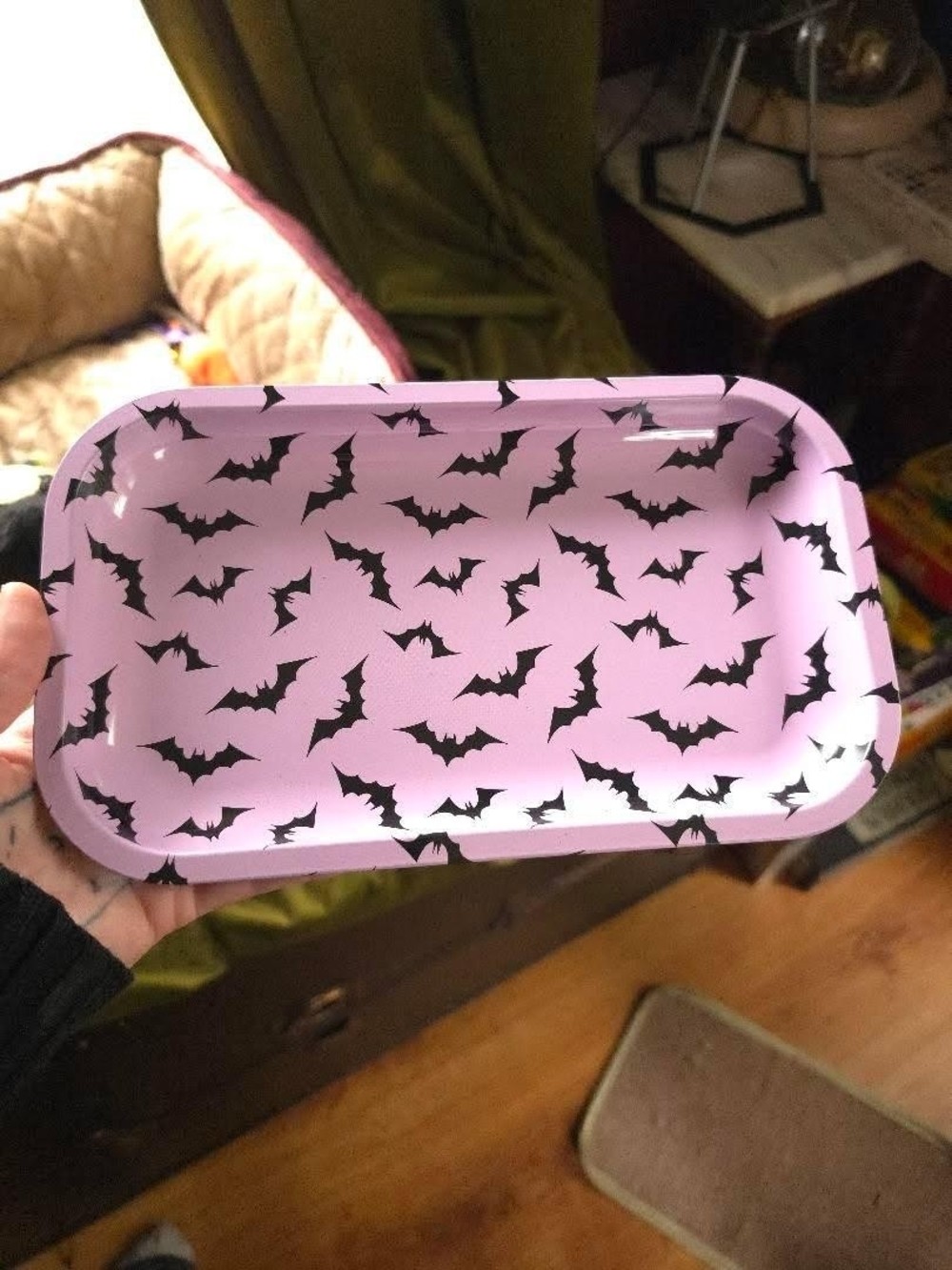 Sourpuss Pink Bat Print Tray